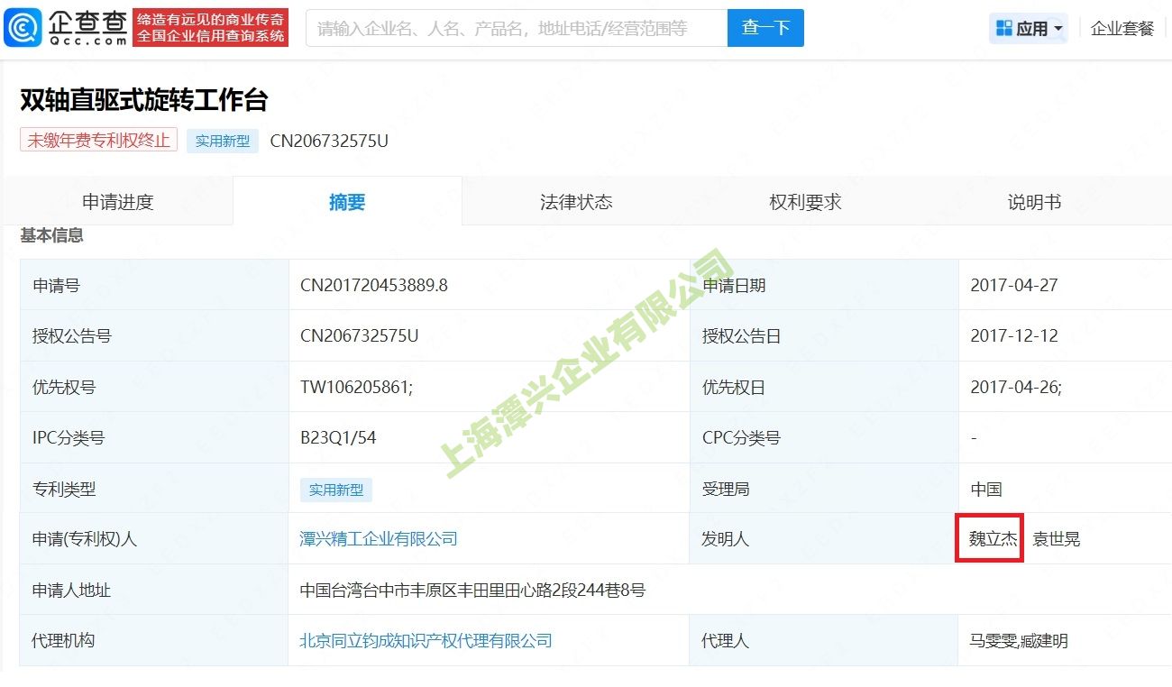 臺(tái)灣潭興工商信息
